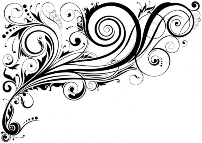 Papier peint  Ornements de décoration florale