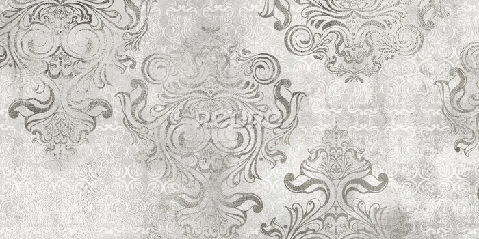 Papier peint  Ornements décoratifs motif en nuances de gris