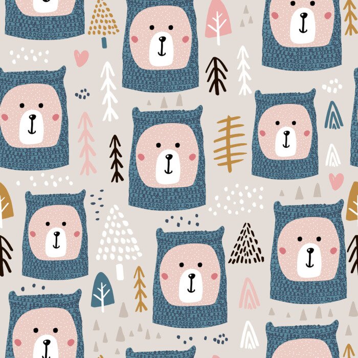 Papier peint  Ours des forêts