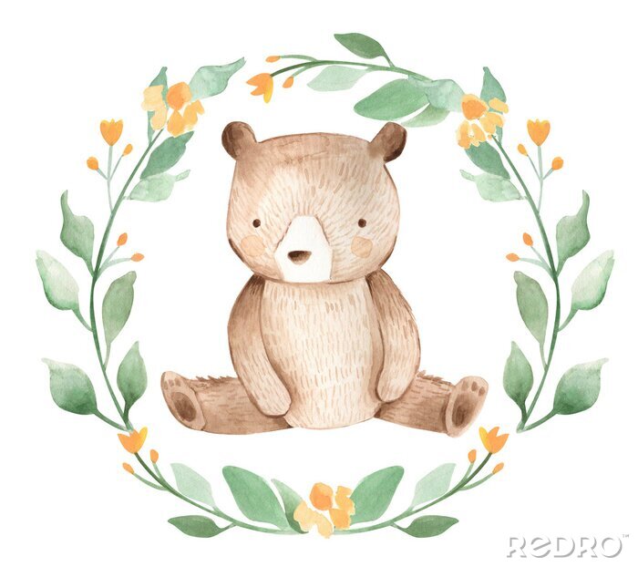 Papier peint  Ours en peluche d'un conte de fées