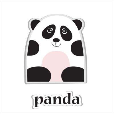Papier peint  Panda avec une inscription
