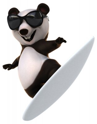 Papier peint  Panda portant des lunettes de soleil
