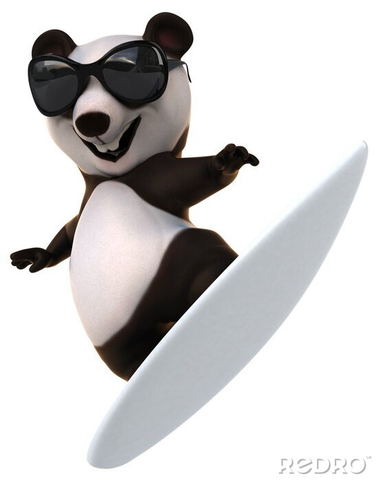 Papier peint  Panda portant des lunettes de soleil