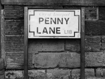 Papier peint  Panneau à Liverpool Penny Lane