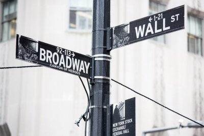 Papier peint  Panneau de signalisation à Broadway