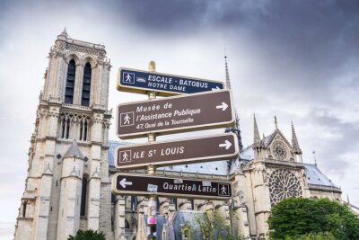 Papier peint  Panneaux de signalisation dans les rues de Paris