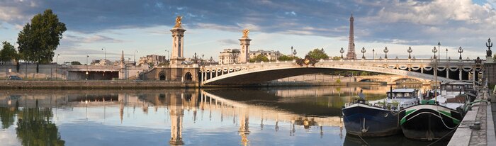 Papier peint  Panorama avec le pont Alexandre III