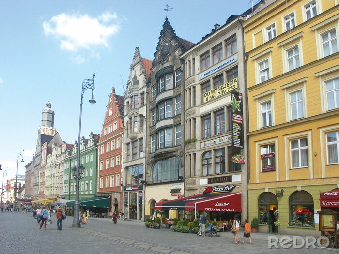 Papier peint  Panorama bâtiments anciens rénovés