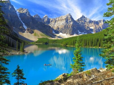 Papier peint  Panorama canadien de lacs et de montagnes