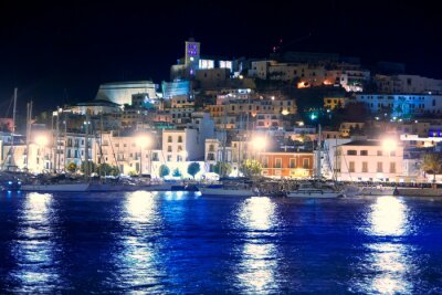 Papier peint  Panorama d'Ibiza depuis la mer