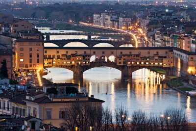 Papier peint  Panorama d'un pont à Florence