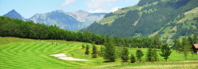 Papier peint  Panorama d'un terrain de golf