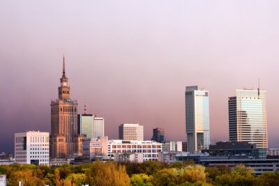 Panorama d'une ville en Pologne