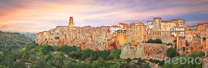 Papier peint  Panorama d'une ville toscane
