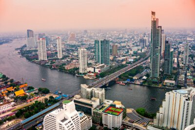 Papier peint  Panorama de Bangkok de jour
