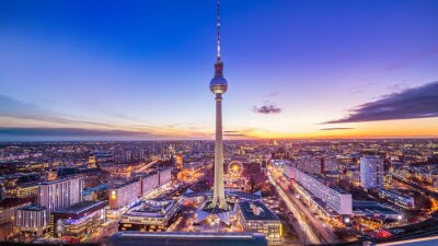Panorama de Berlin au crépuscule