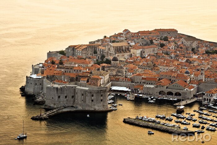 Papier peint  Panorama de Dubrovnik avec des maisons