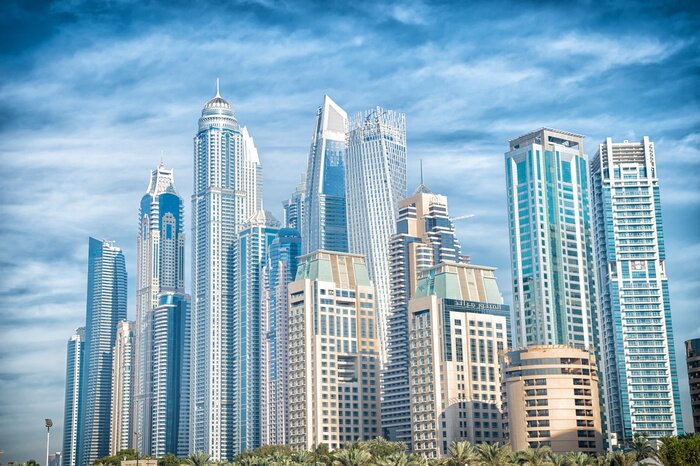 Papier peint  Panorama de gratte-ciel modernes