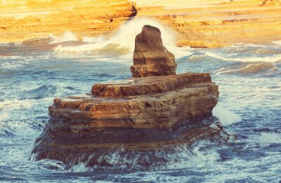 Papier peint  Panorama de la mer avec des rochers