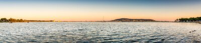 Papier peint  Panorama de la mer et du ciel au crépuscule