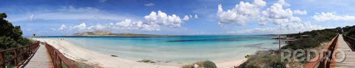 Papier peint  Panorama de la plage et de la mer
