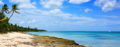 Papier peint  Panorama de la plage et de la mer dans les Caraïbes