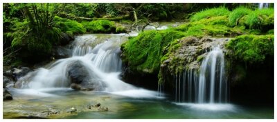 Papier peint  Panorama de la verdure et des chutes d'eau