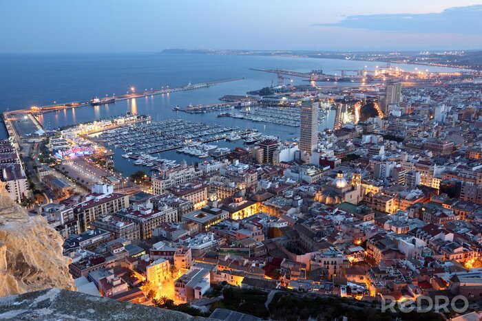 Papier peint  Panorama de la ville d'Alicante