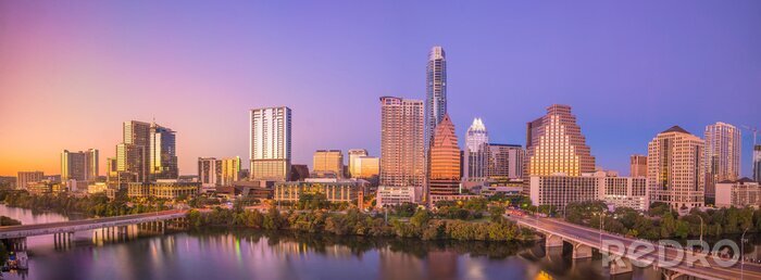 Papier peint  Panorama de la ville d'Austin, Texas