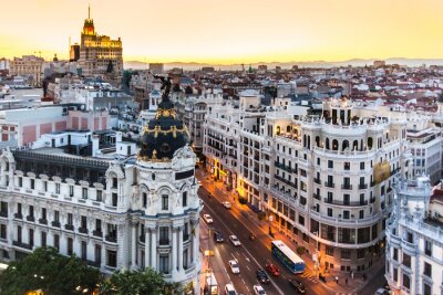 Papier peint  Panorama de la ville de Madrid