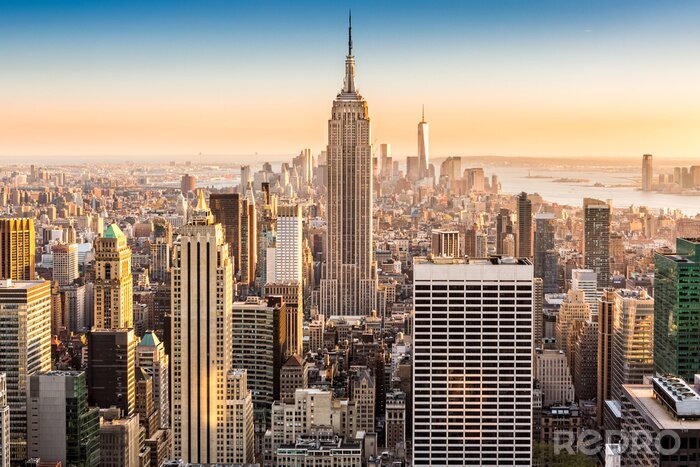 Papier peint  Panorama de la ville de New York par un après-midi ensoleillé.