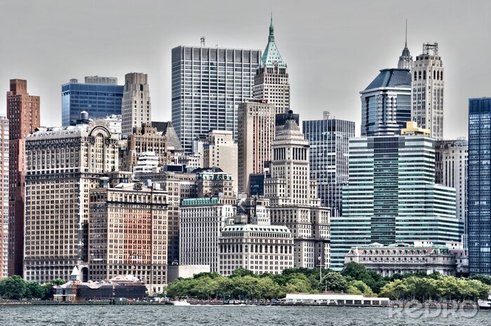 Papier peint  Panorama de Manhattan aux couleurs grises