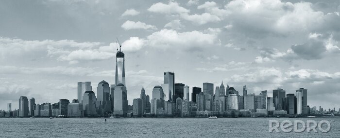Papier peint  Panorama de Manhattan aux tonalités de gris