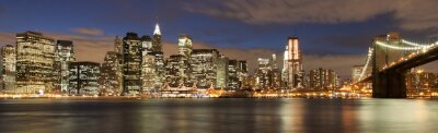 Papier peint  Panorama de Manhattan le soir