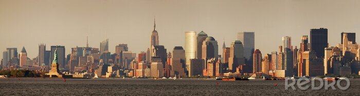 Papier peint  Panorama de métropole avec de hauts immeubles