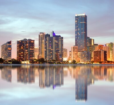 Panorama de Miami le soir