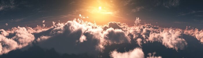 Papier peint  Panorama de nuages pastel