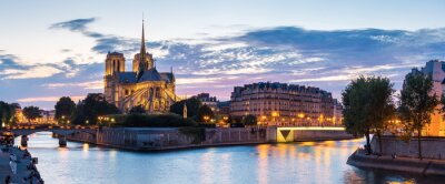 Papier peint  Panorama de Paris avec Notre-Dame