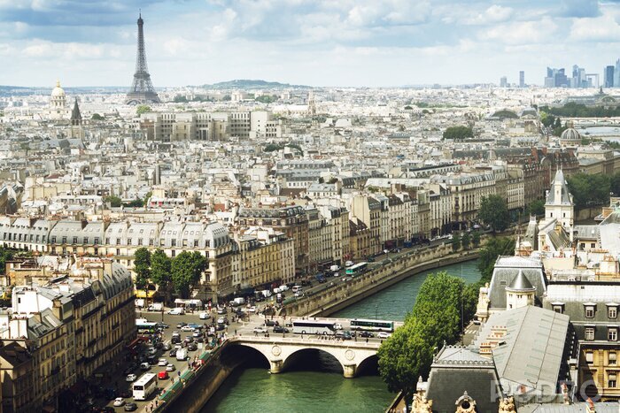 Papier peint  Panorama de Paris en largeur