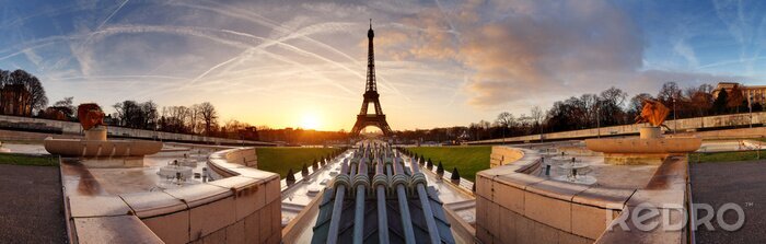 Papier peint  Panorama de Paris et la Tour Eiffel