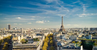 Papier peint  Panorama de Paris sous le soleil