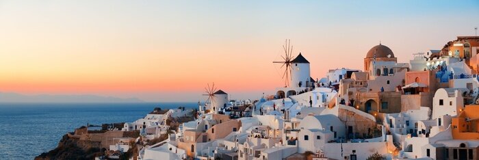 Papier peint  Panorama de Santorin