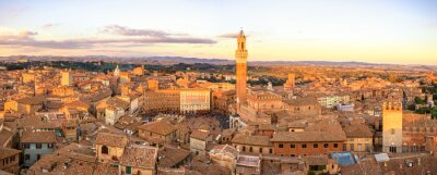 Papier peint  Panorama de Siene en Toscane