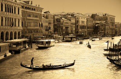 Papier peint  Panorama de Venise aux couleurs sépia