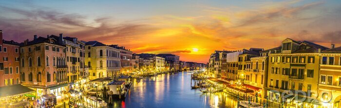 Papier peint  Panorama de Venise le soir