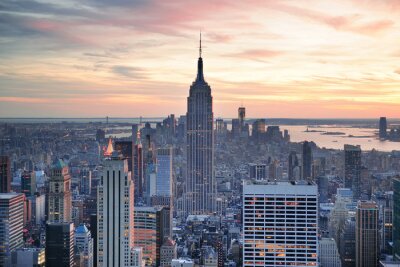 Papier peint  Panorama de ville avec Empire State Building