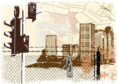 Papier peint  Panorama de ville image graphique