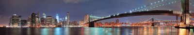 Panorama de ville pont new-yorkais