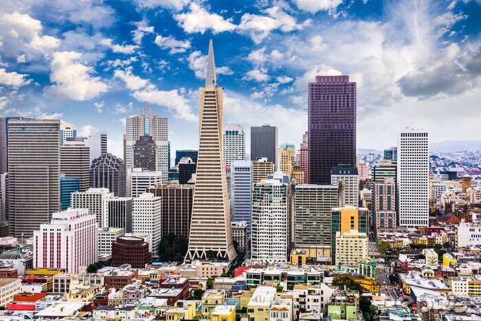 Papier peint  Panorama des hautes tours à San Francisco