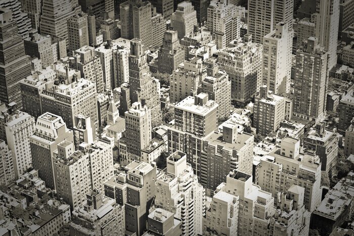 Papier peint  Panorama des immeubles style vintage